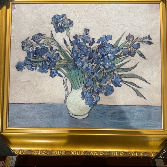 Vincent Van Gogh Irises Framed Iris Bouquet Flowers Floral Wall Art - Picture 4 of 5